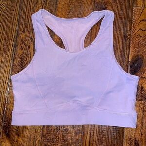 Mono B Purple Floral Racerback Sports Bra